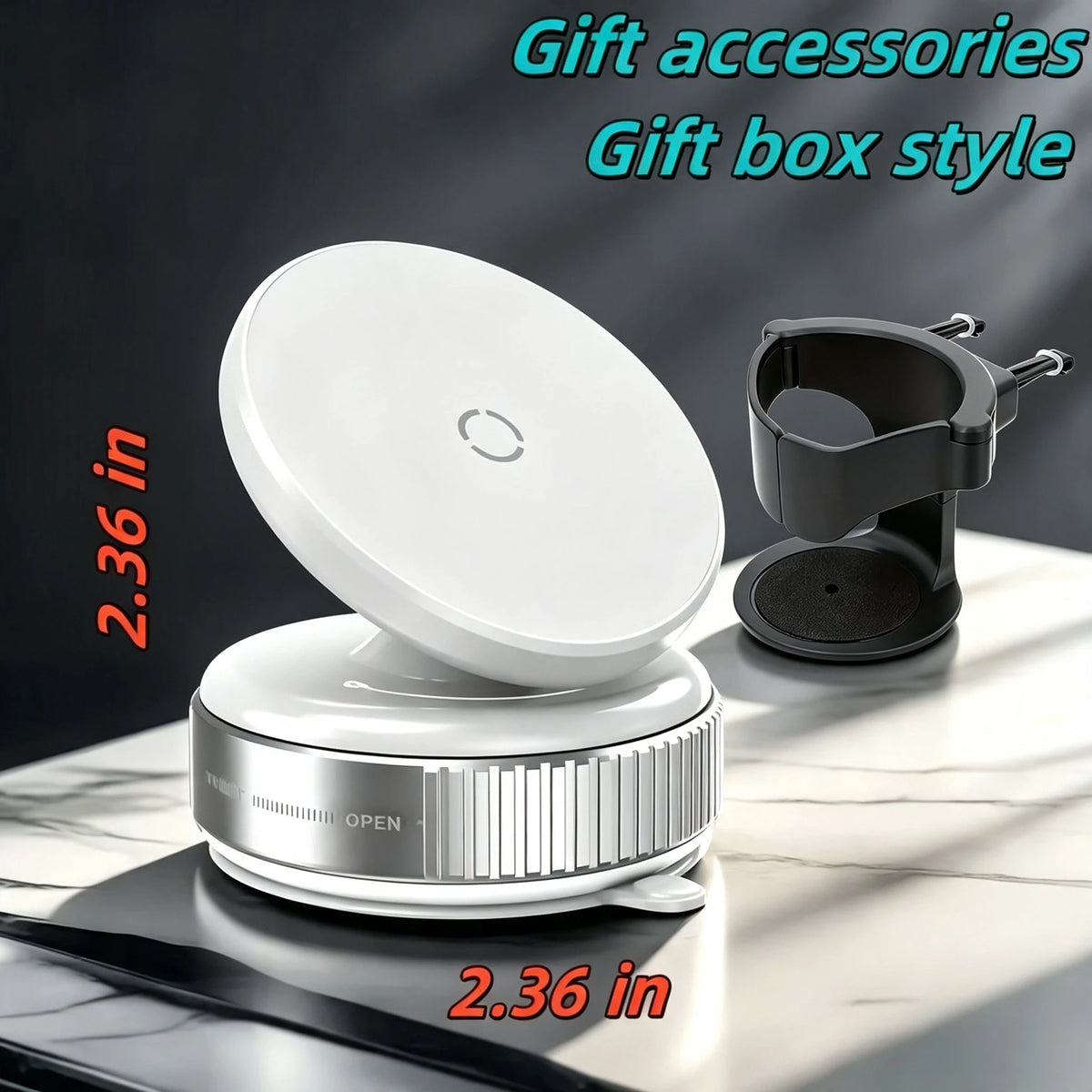 Upgraded 360 ° Adjustable Magnetic Phone Stand, Multi functional Navigation Car Device Installation Stand, Suitable for Cars/Gyms/Mirrors/Smooth Surface Non stick Suction Cup Phone Stand Compatible with All Smartphones