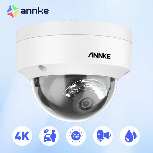 ANNKE 4K Smart Dual Light Network Camera IP67 IK08 Built-in Mic 8MP POE IP Cameras Motion detection H.265+ Smart Home 4mm - Louie's Joint 