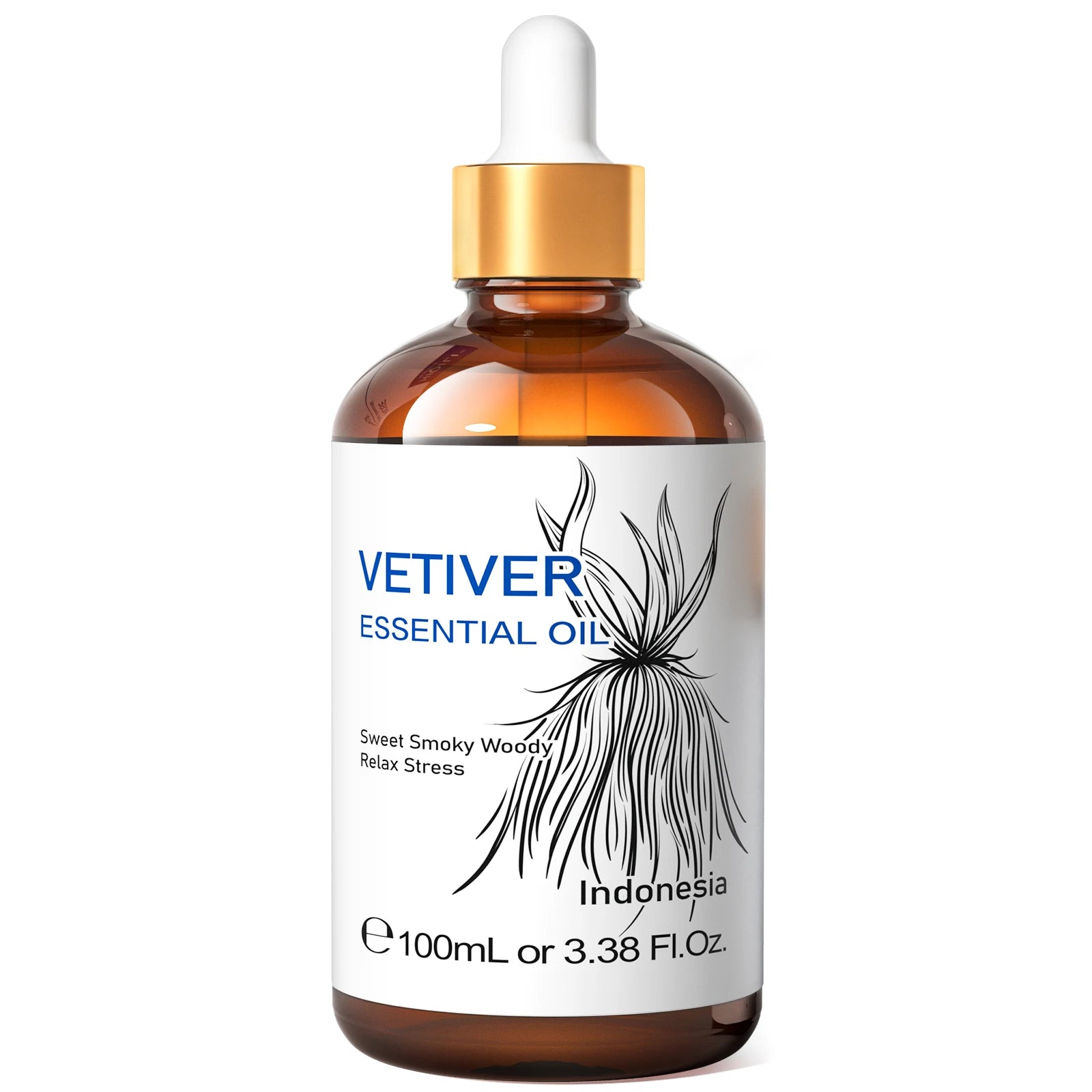 HIQILI 100ML Vetiver Essential Oils,100% Pure Nature for Aromatherapy, Diffuser, Humidifier,Massage, Relieving Stress, Hair Care - Louie's Joint 