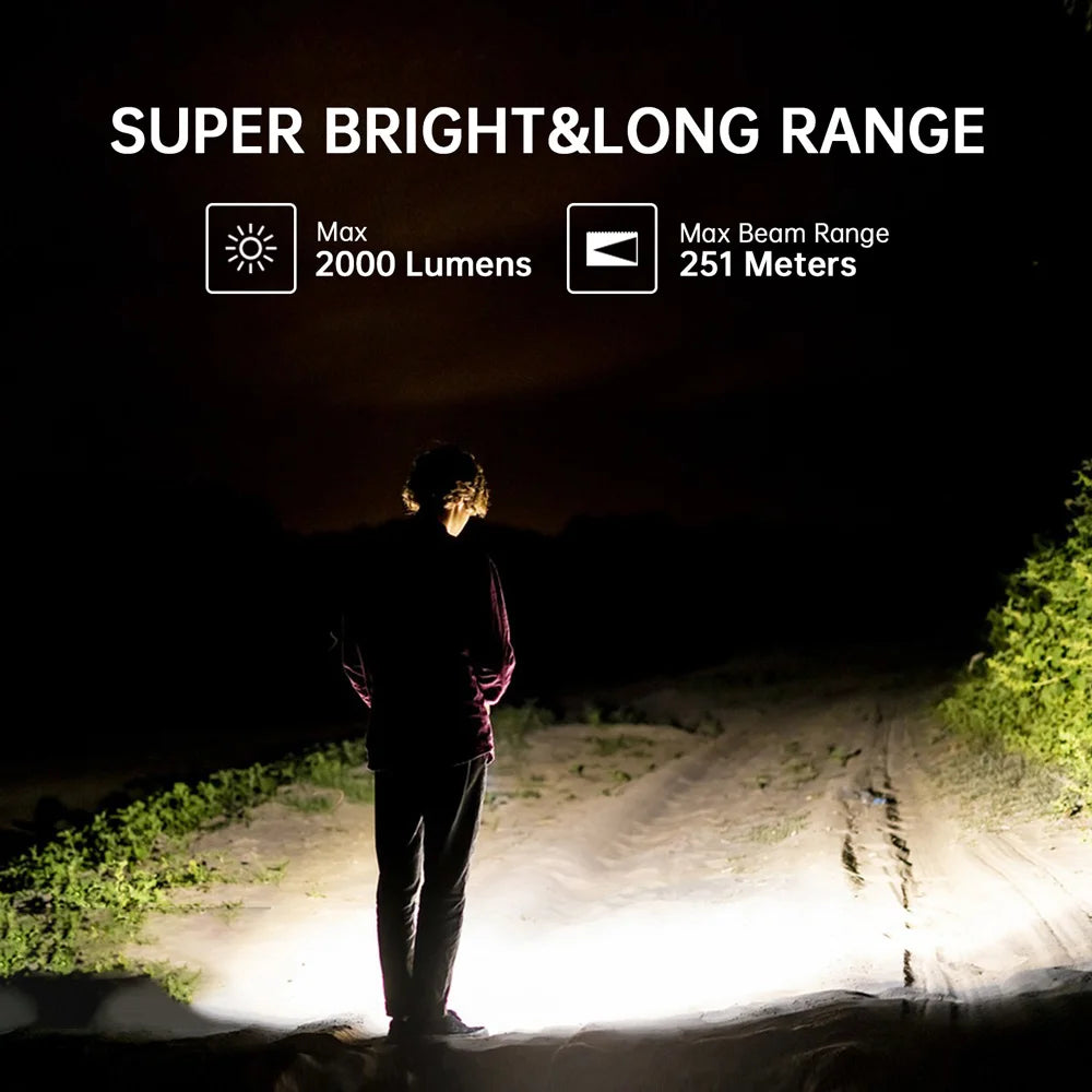 Sofirn IF24 RGB Light SST40 2000lm Powerful LED Flashlight 5V 2A 18650 USB C Rechargeable Torch IP66 Waterproof with Magnetic - Louie's Joint 