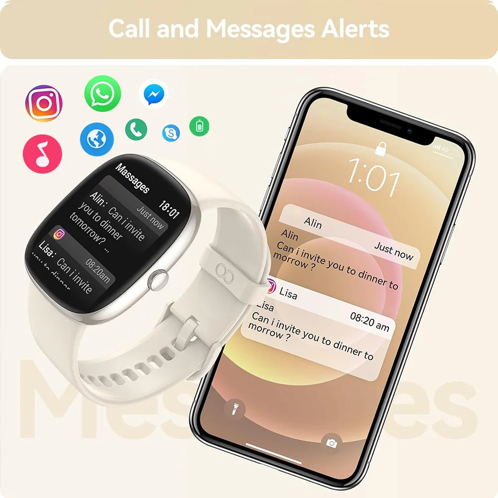 Anyloop Smartwatch Fitness Tracker Sleep Tracking Steps Calorie Counter