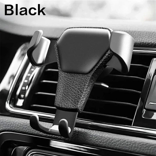 Heavy Duty Gravity Car Phone Mount with Air Vent Clip Shockproof Anti Shake Universal Mobile Phone Holder Car Stand for Samsung Android and Other Smartphones One Hand Operation Easy Mount Release and Use
