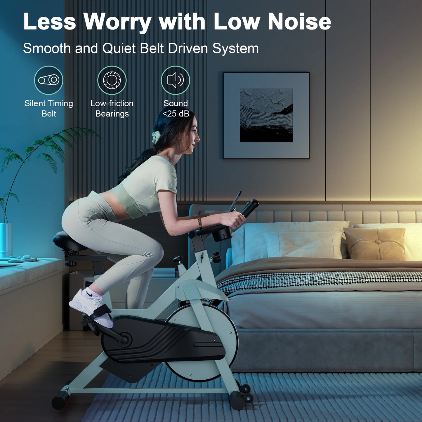 Superun 32 Level Magnetic Resistance Low Noise Exercise Bike
