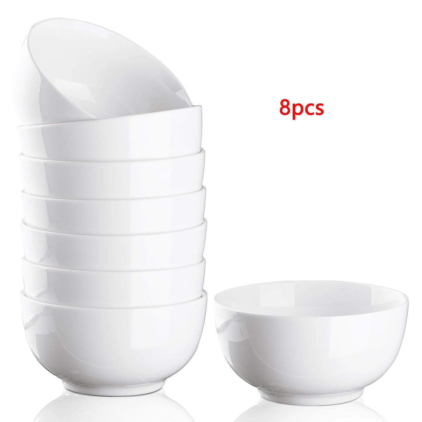 Porcelain Bowls Set For Cereal Soup Salad Microwave Dishwasher Safe