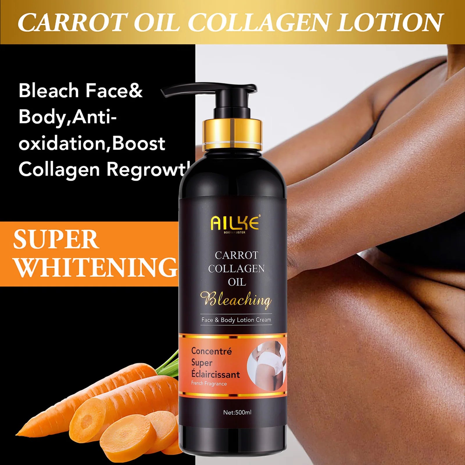 AILKE Skin Whitening Face Serum, Reduce Spots, Moisturizing, Even Skin Tone, With Organic Collagen, Skin Lightening Body Serum - Louie's Joint 