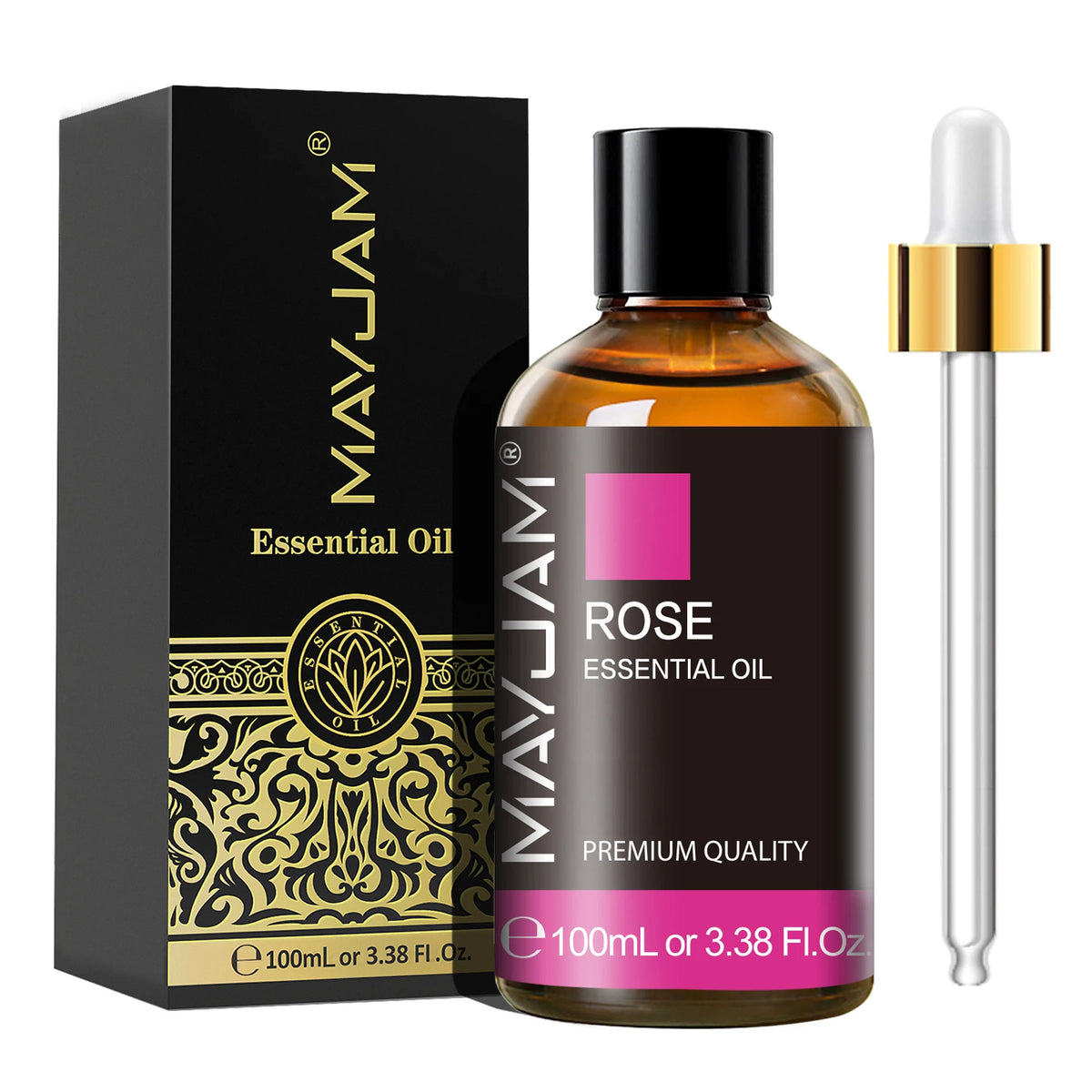 MAYJAM Lavender Vanilla Ylang Ylang Essential Oil Pure Natural Undiluted, 100ml Aroma Oil Peppermint Sandalwood Frankincense Rose Lemongrass Patchouli for Humidifier Diffuser Making Scented Candle ,Geranium Citronella Ginger
