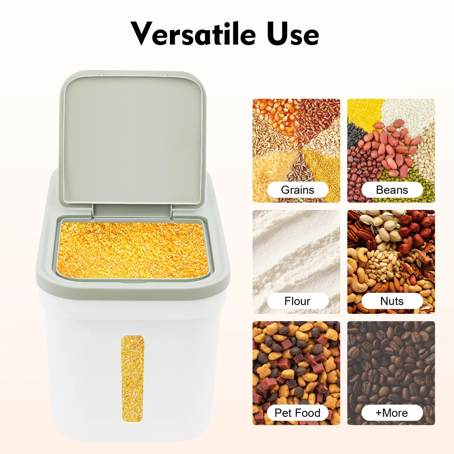 Airtight Food Storage Container For Flour And Rice