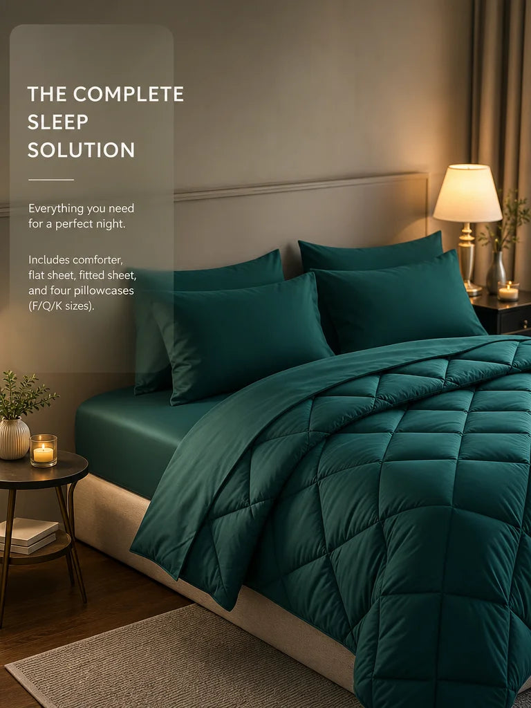 5pcs/7pcs Twin Full Queen King Bedding Sets Home Decor Comforter Flat Sheet Fitted Sheet Pillowcases Sleeping Sets - Louie's Joint 