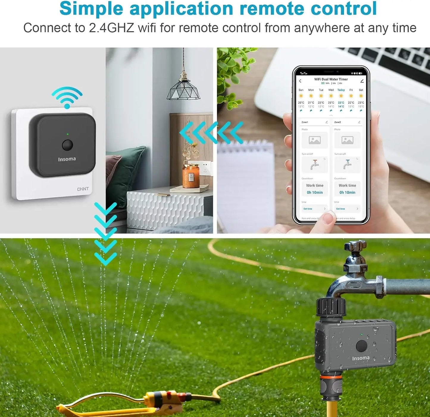 Insoma WiFi Automatic Garden Water Timer With Alexa