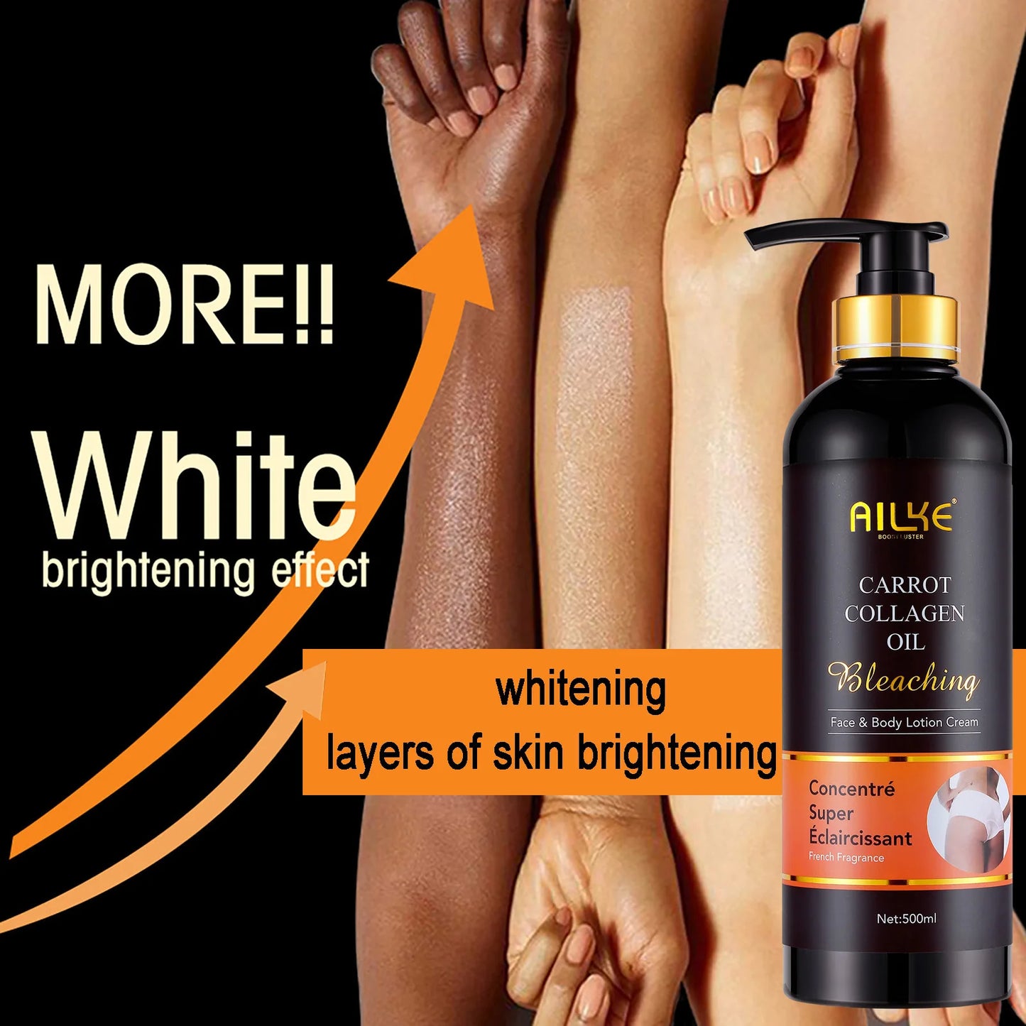 AILKE Skin Whitening Face Serum, Reduce Spots, Moisturizing, Even Skin Tone, With Organic Collagen, Skin Lightening Body Serum - Louie's Joint 
