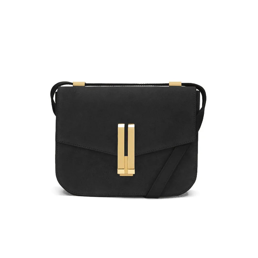 Viral  Vancouver Style Leather Crossbody Bag, Burgundy Minimalist Flap Shoulder Purse, Elegant Casual Work Handbag - Louie's Joint 