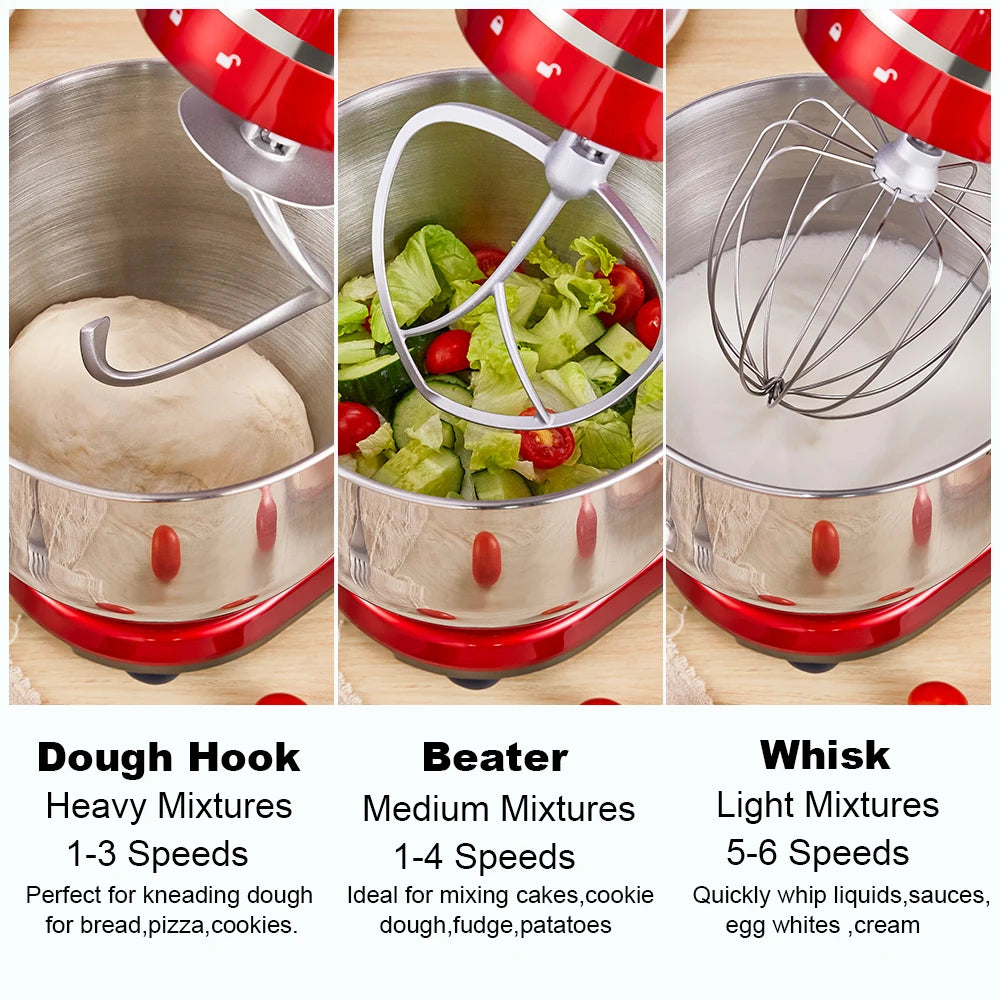 Biolomix Stand Mixer Kitchen Appliance 6 Speed 1200W Pro