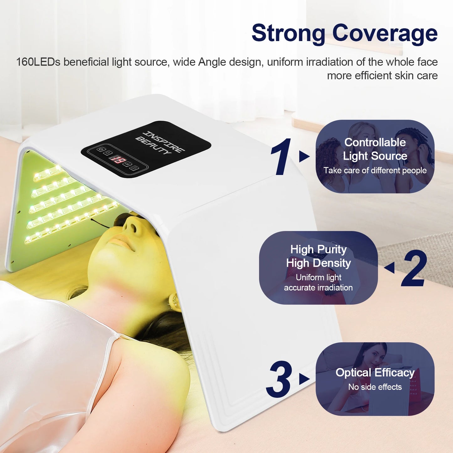 Foreverlily 7 LED Photon Facial And Body Skin Rejuvenation Device