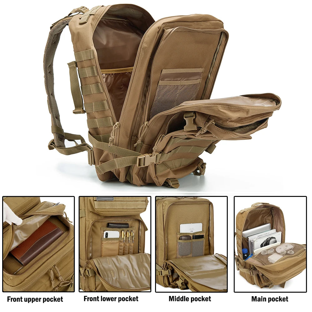 ReFire Gear Tactical Backpack MOLLE Pack Trekking Camping