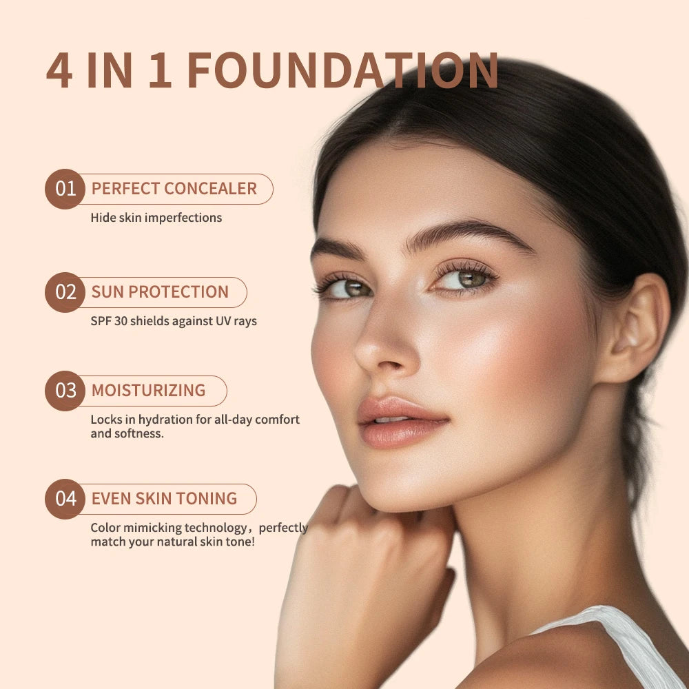 Ibcccndc 4 In 1 Foundation Concealer SPF 30 Waterproof