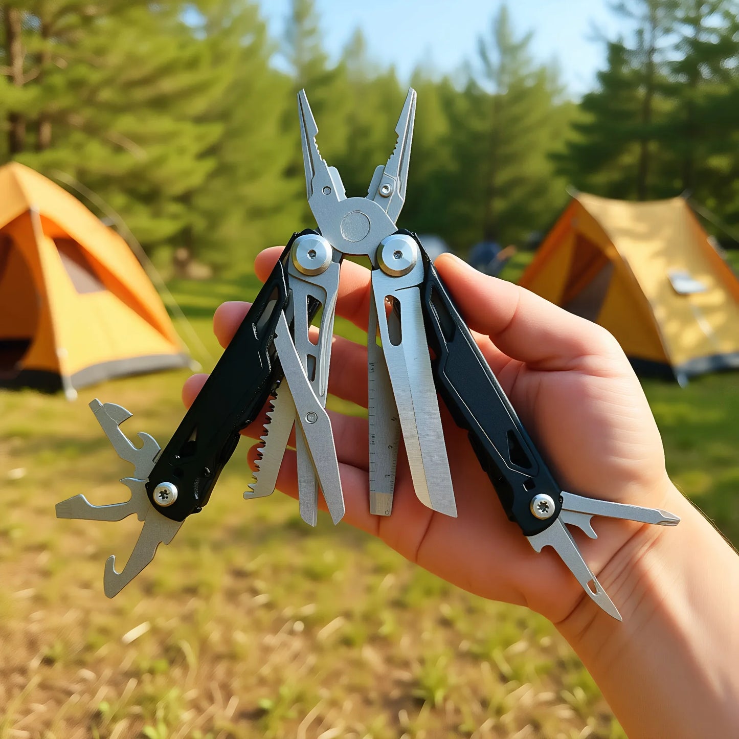 27-In-1 Multitool Pliers Stainless Steel Survival Tool