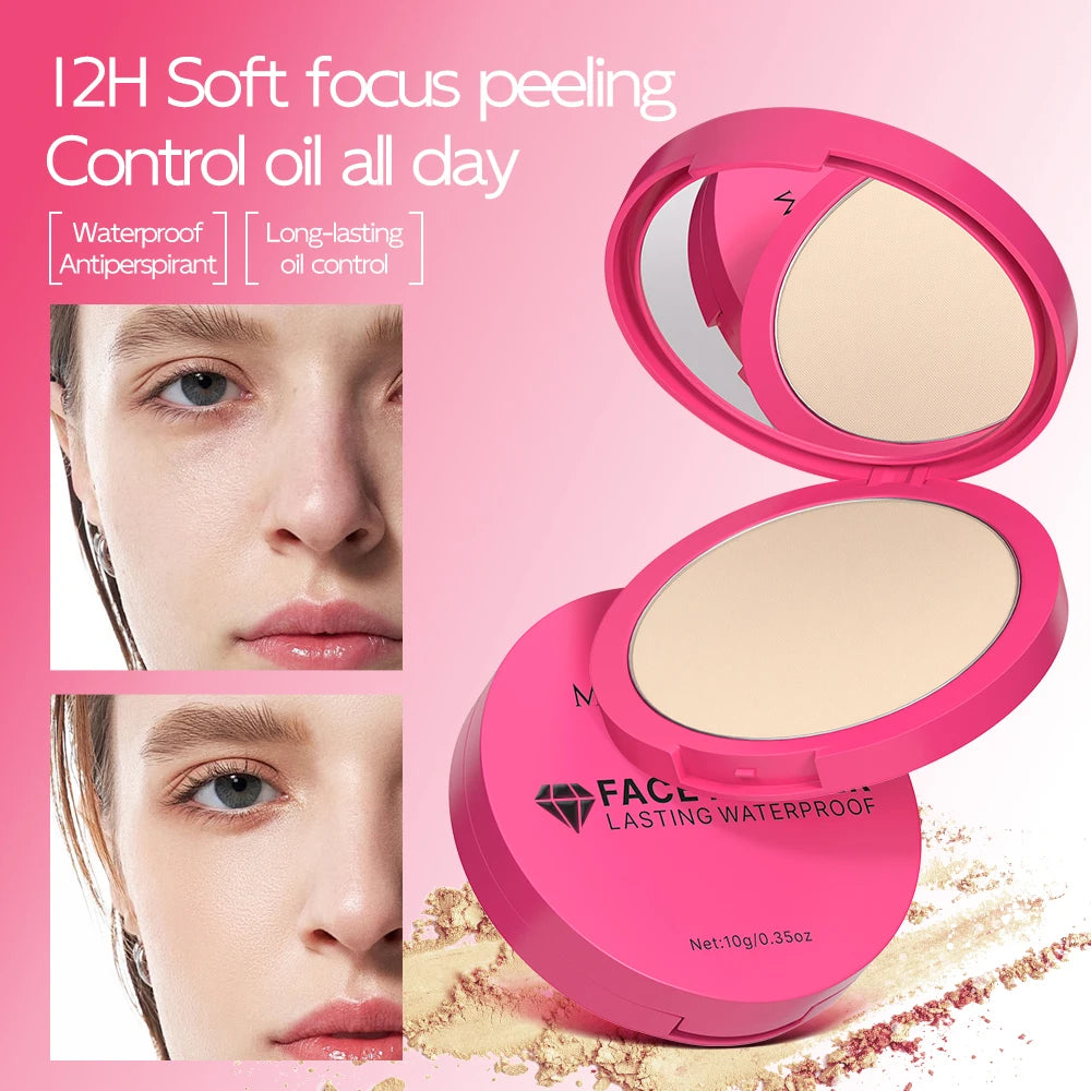 5-Color Matte Setting Powder, Controls Oil, Moisturizes, and Is Long-Lasting and Waterproof, Creating a Natural Makeup Look.