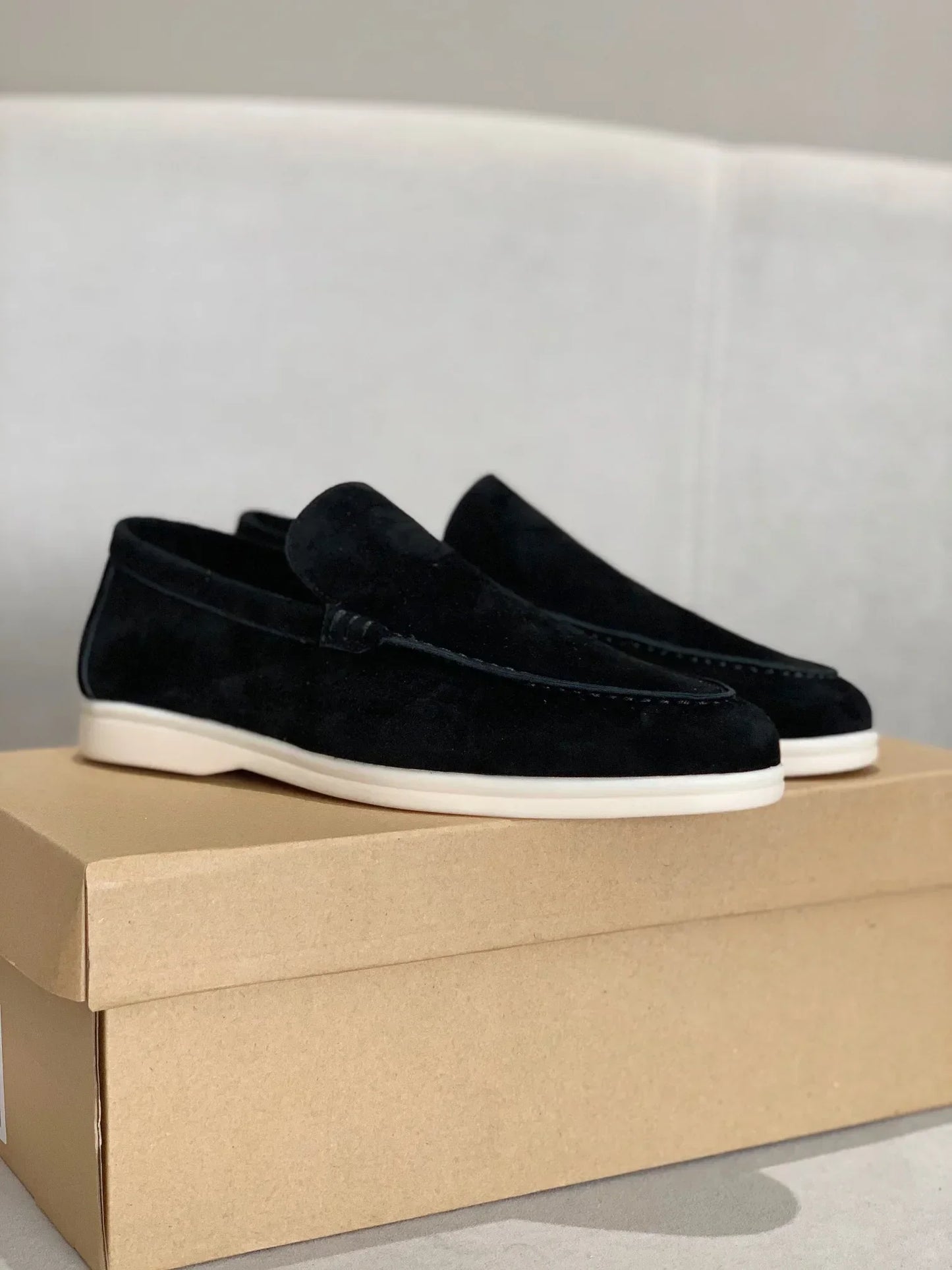 Suede Leather Women Loafers Casual Soft Sole Flats