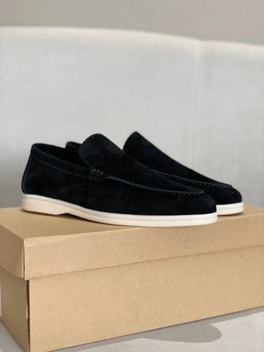 Suede Leather Women Loafers Casual Soft Sole Flats