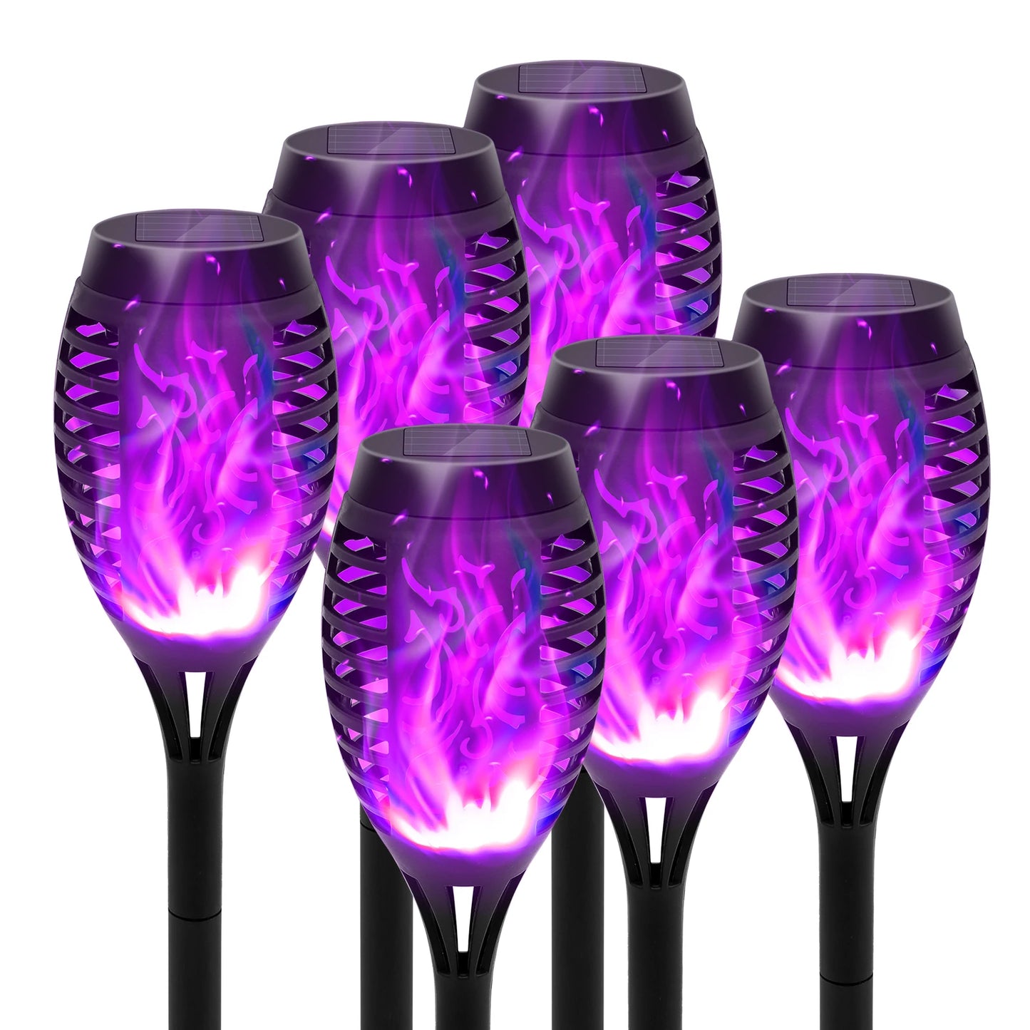 Solar Flame Torch Lights LED Flickering Outdoor Decoration