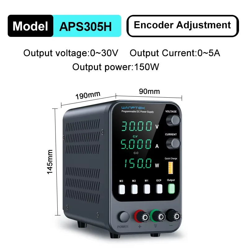 Wanptek Adjustable DC Laboratory Power Supply 0-60V 0-10A Bench