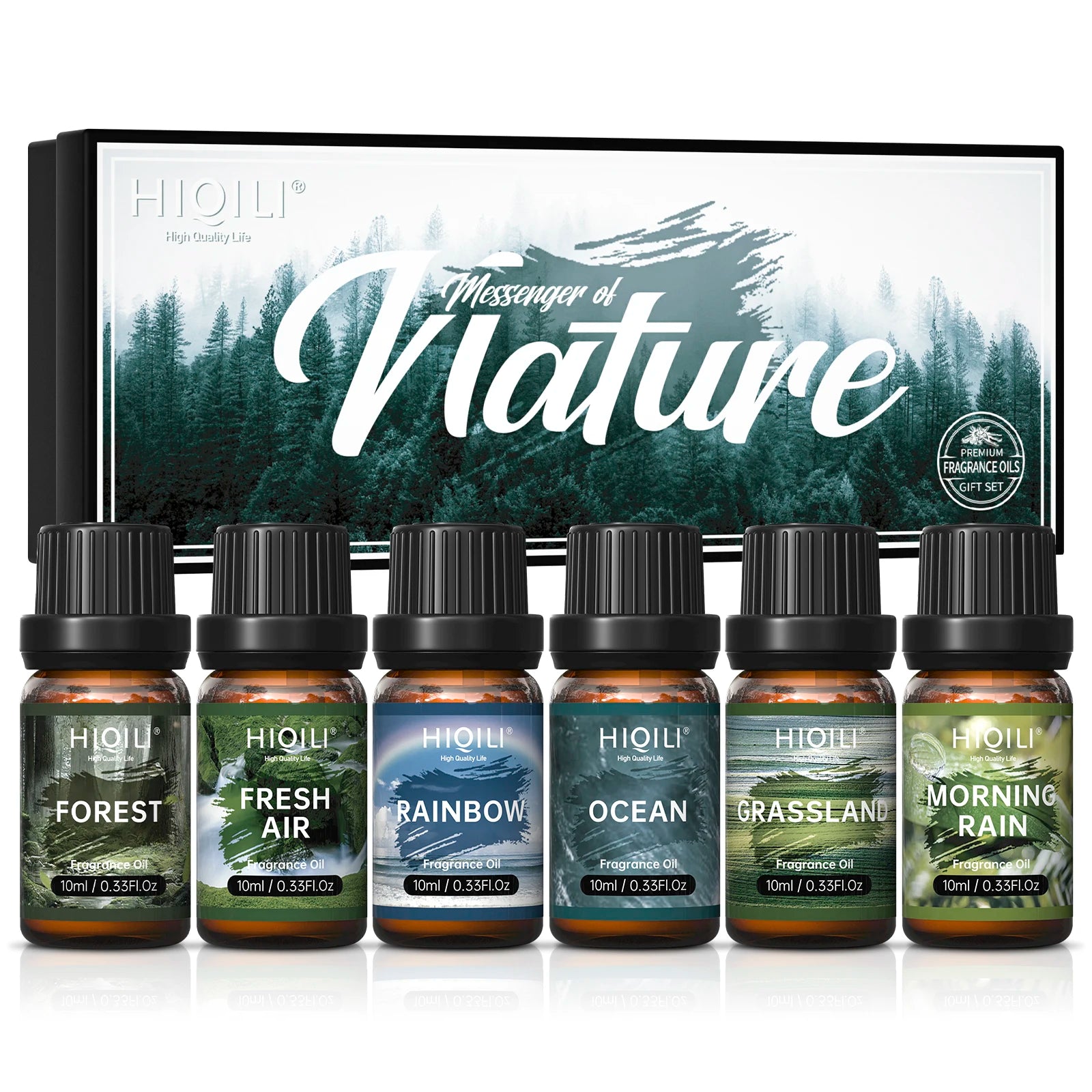 HIQILI Fragrance Oils Set-Nature Theme | TOP 6 Gift Set Use For Aromatherapy,Diffuser,Humidifier,Candles | Car,Home,Hotel,Trave - Louie's Joint 
