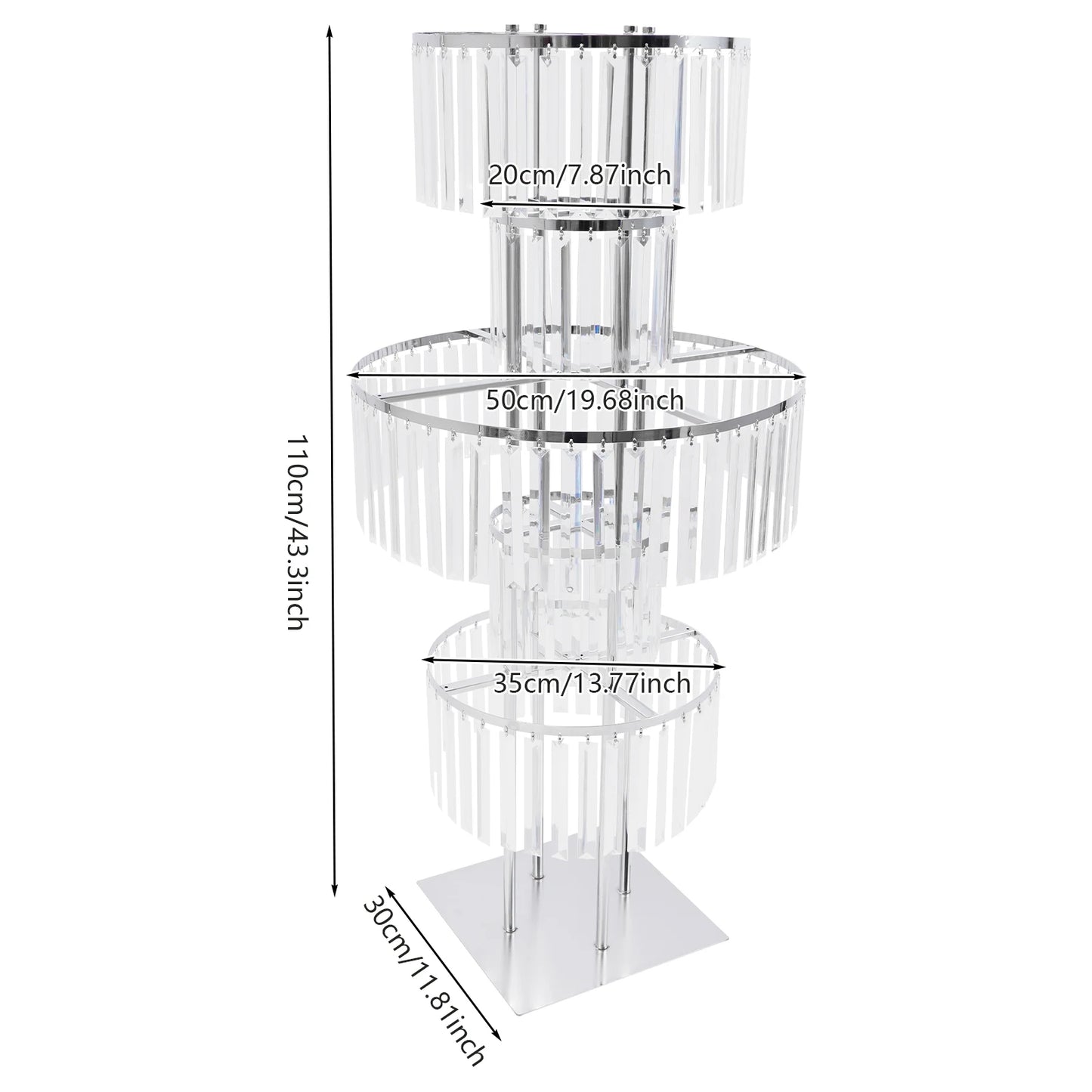 Five-Tier Wedding Centerpiece Stand Acrylic Flower Vase