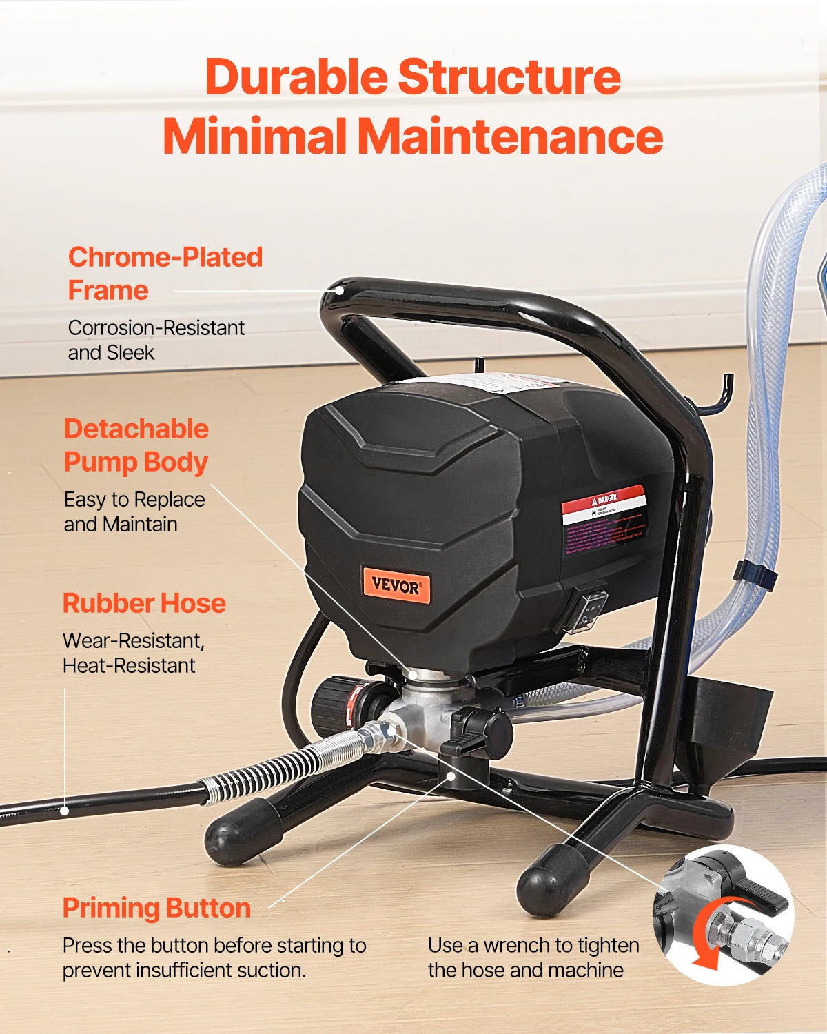 SucceBuy Stand Airless Paint Sprayer, 650W High Efficiency Airless Sprayer, 3000PSI Electric Paint Sprayer Machine Extension Rod - Louie's Joint 