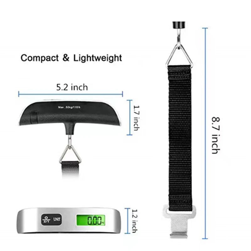DIDA BEAR Portable Digital Luggage Scale With LCD Display 110Lb 50Kg