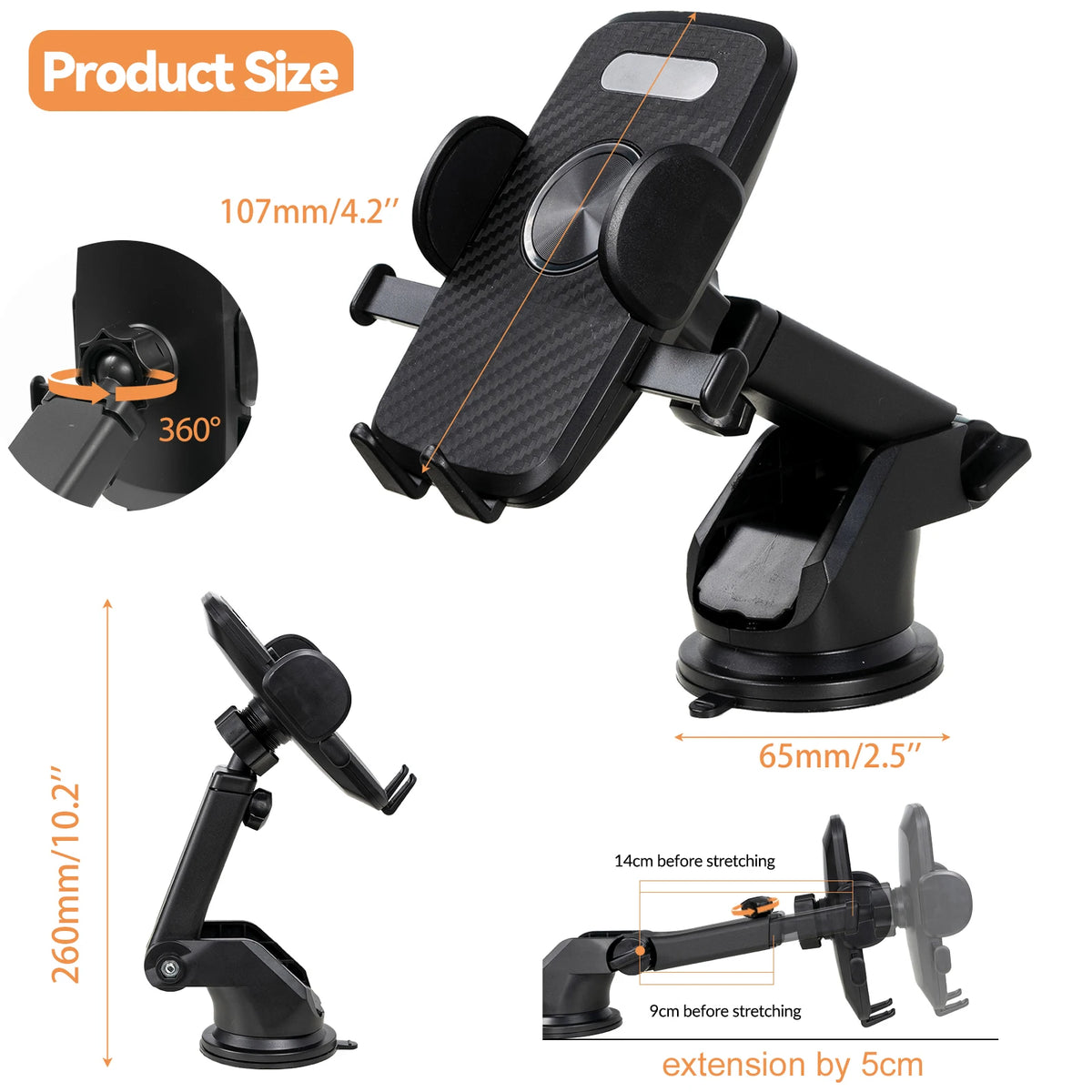 XUKEY@ Auto-Lock Car Holder Phone Holders Clip Mount Mobile Cell Stand Dashboard Cradle For iPhone 13 12 Xiaomi Samsung Gravity