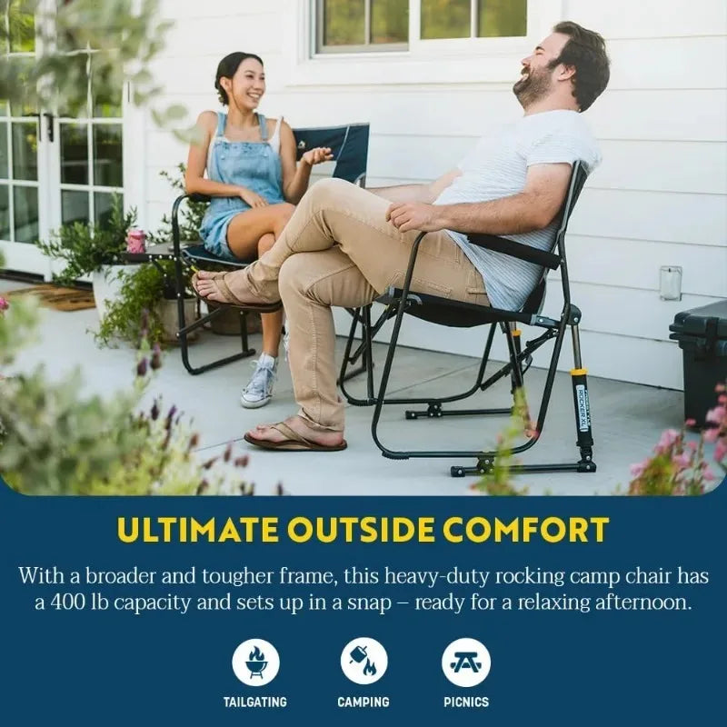 Rocker XL Portable Folding Rocking Chair For Outdoors