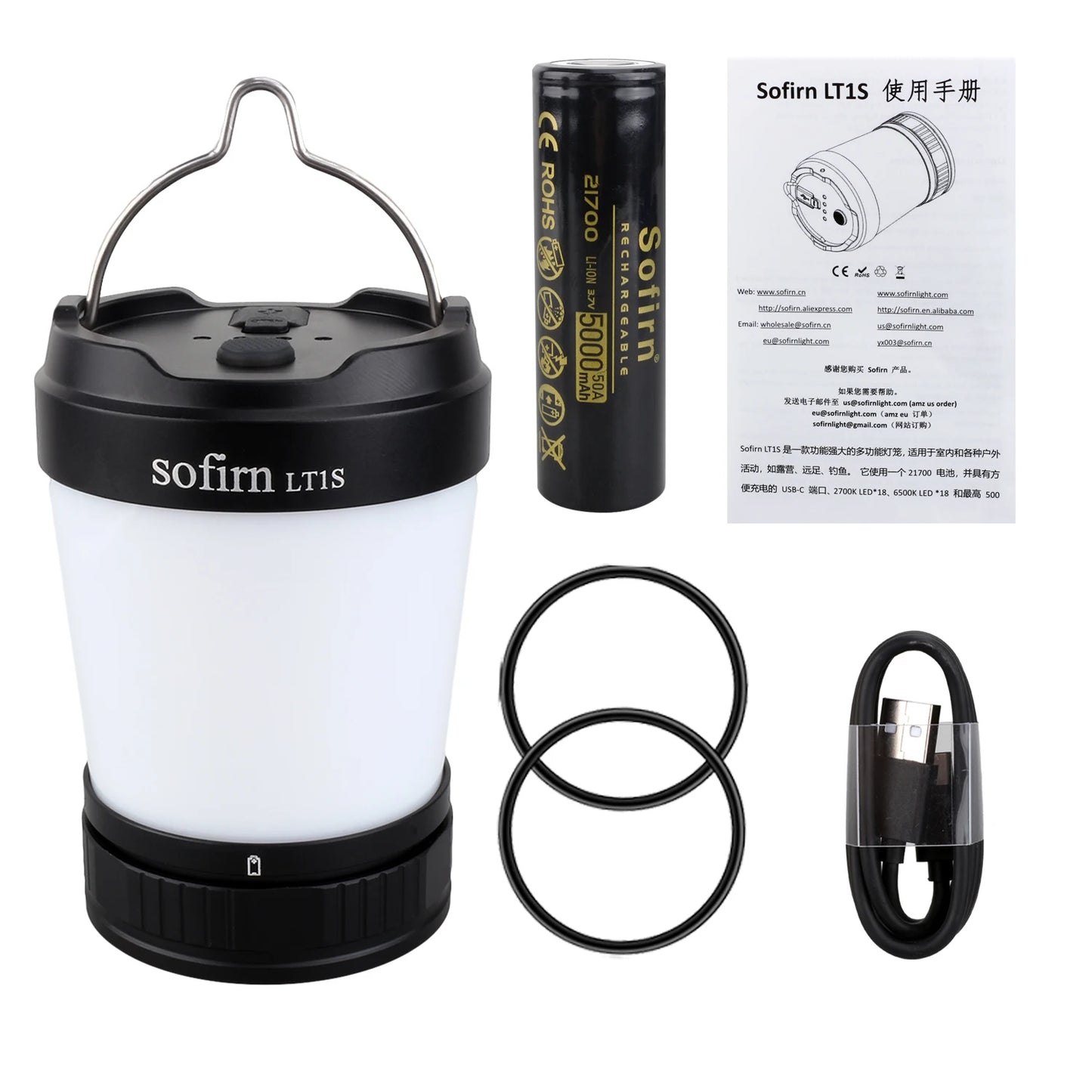 Sofirn LT1S Camping Light USB C Rechargeable Torch Reverse Charging