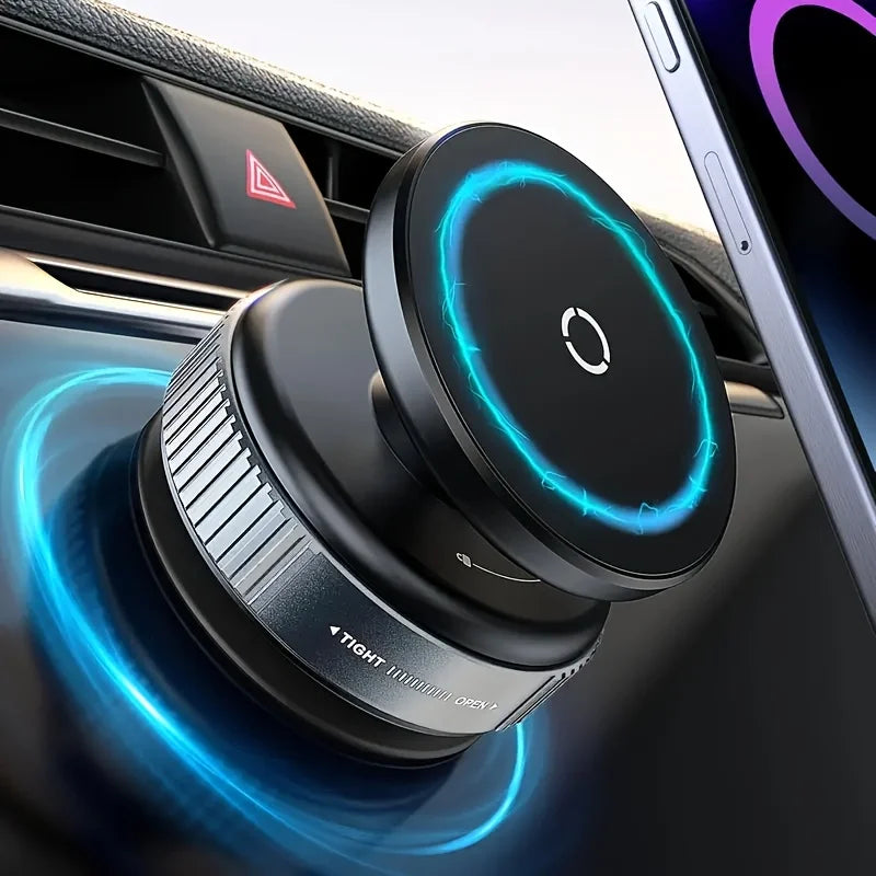 Upgraded 360 ° Adjustable Magnetic Phone Stand, Multi functional Navigation Car Device Installation Stand, Suitable for Cars/Gyms/Mirrors/Smooth Surface Non stick Suction Cup Phone Stand Compatible with All Smartphones