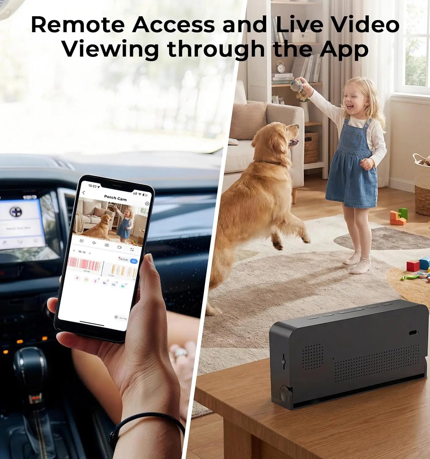 WESECUU Smart Clock Camera 2K Indoor Nanny Cam With WiFi