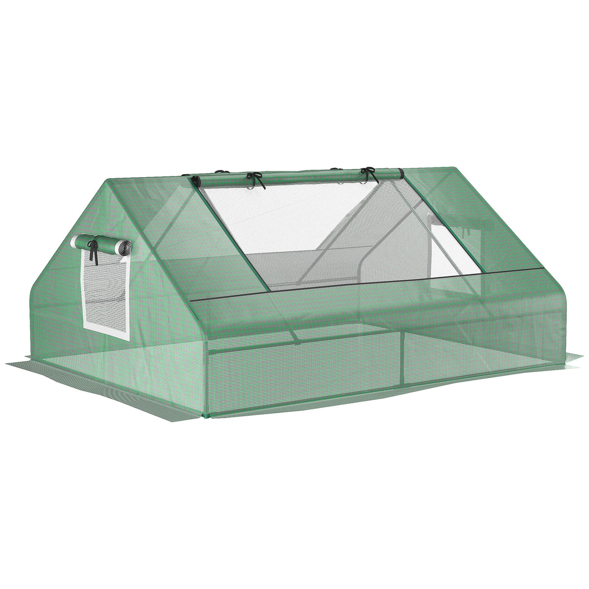 71" X 55" X 32" Mini Portable Greenhouse W/ Zippered Windows & Door, Green