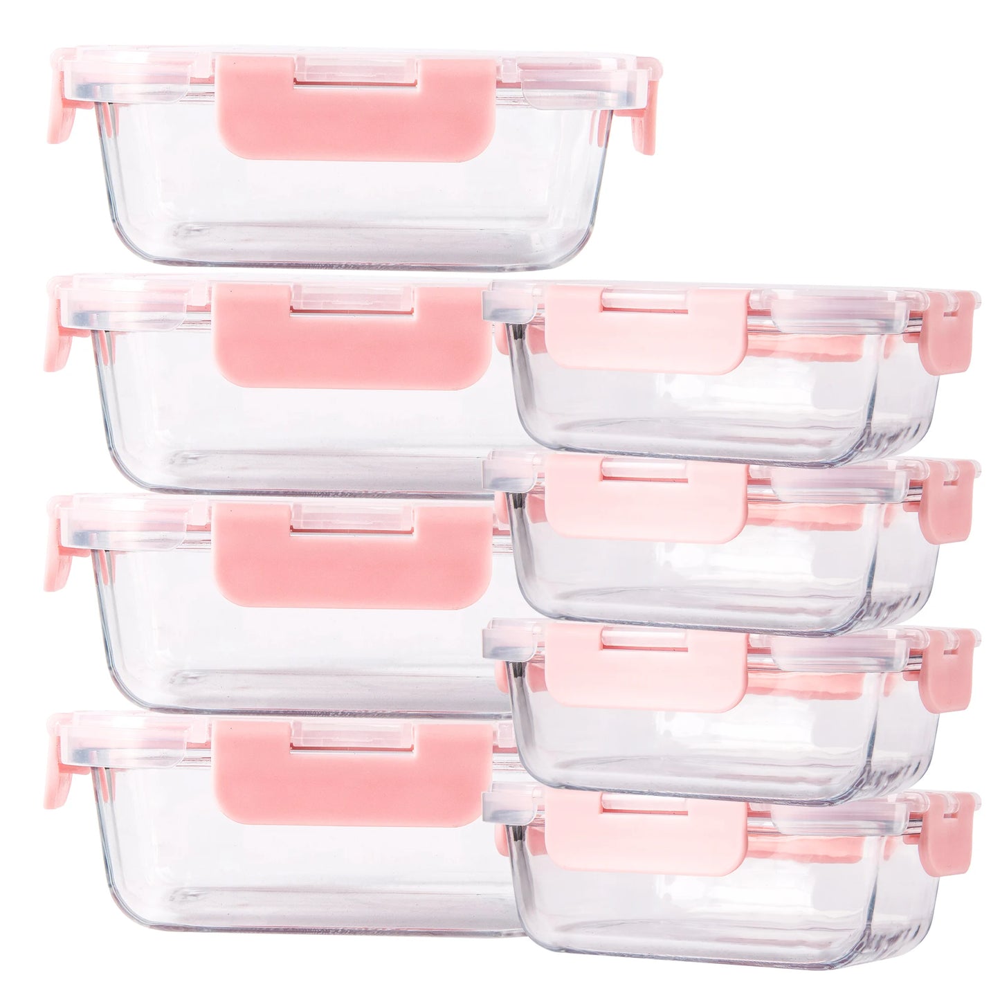 Borosilicate Glass Food Storage Containers Set BPA Free Leakproof