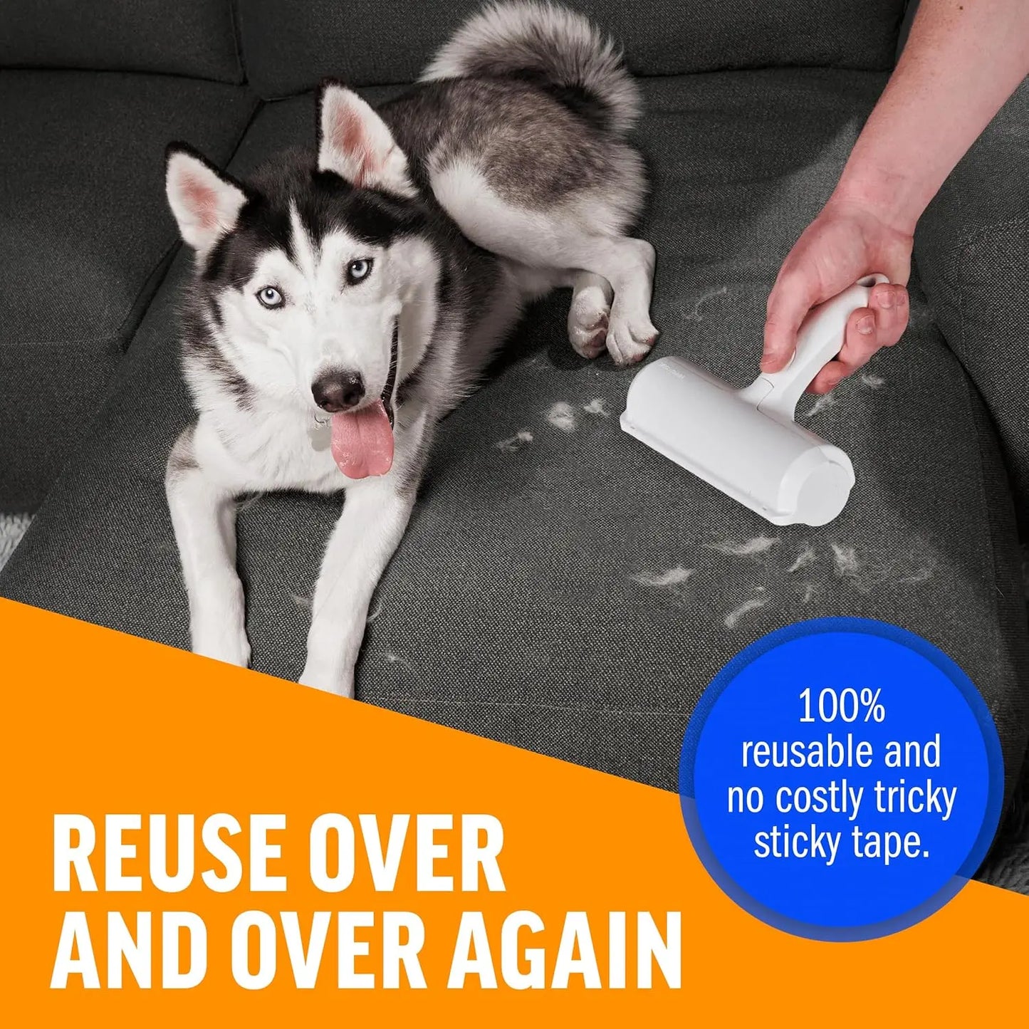 Reusable Pet Hair Remover Roller Eco Friendly Lint Roller For Furniture