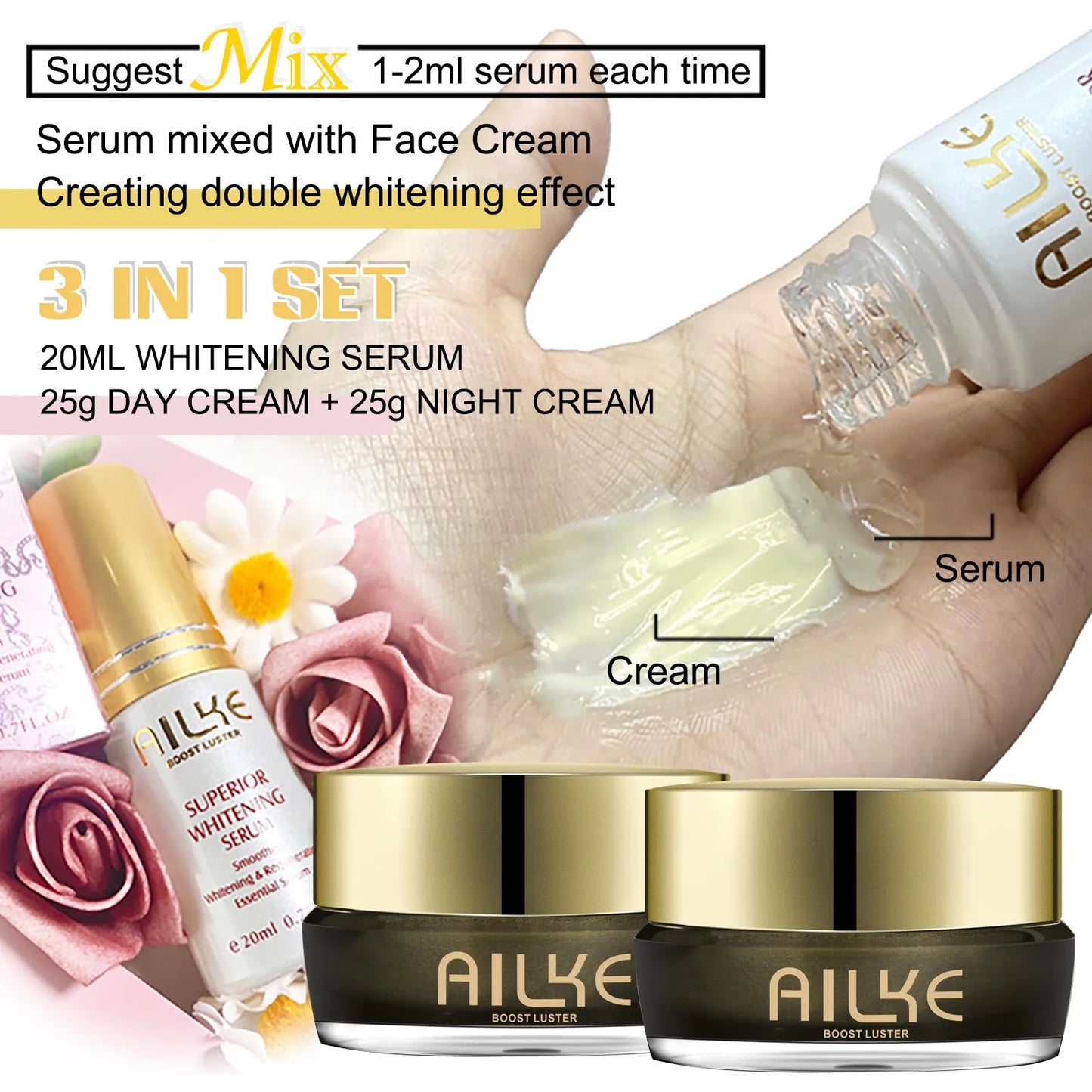 AILKE Whitening Face Cream With Collagen For Dark Spots