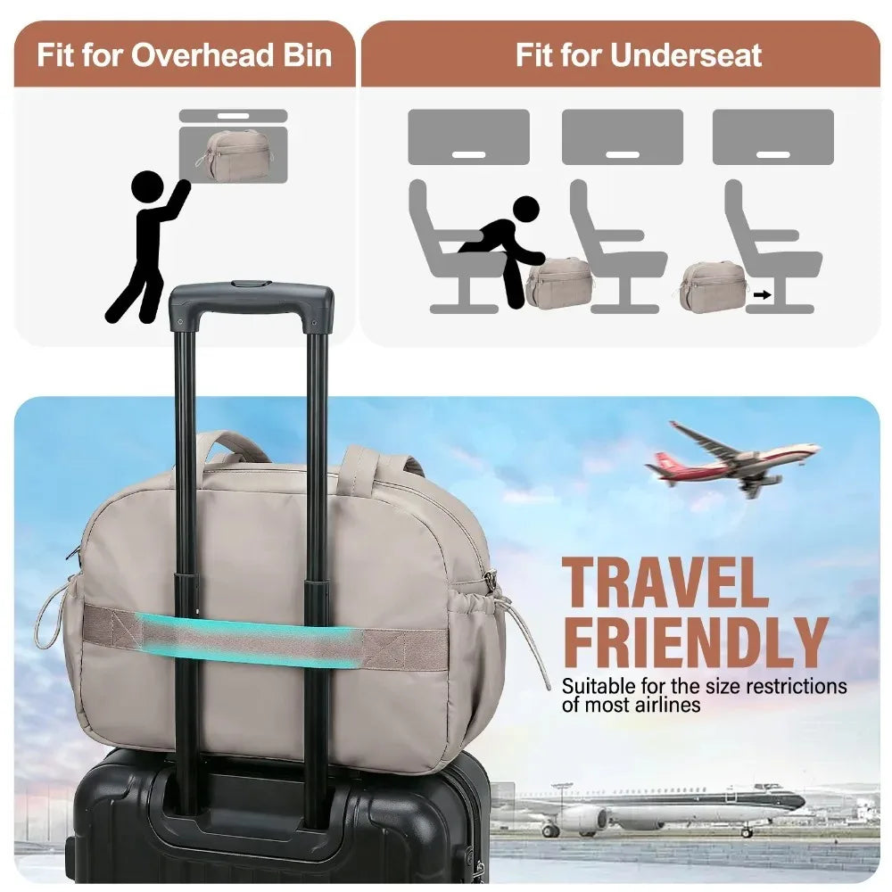 Women Travel Duffel Bag With Wet Pocket Lightweight Weekender