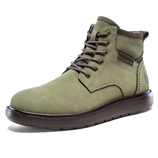 FLYLAND Men's Fashion Vintage Classical Genuine Leather Handmade Chukka Boots Daily Casual Work Office Shoes