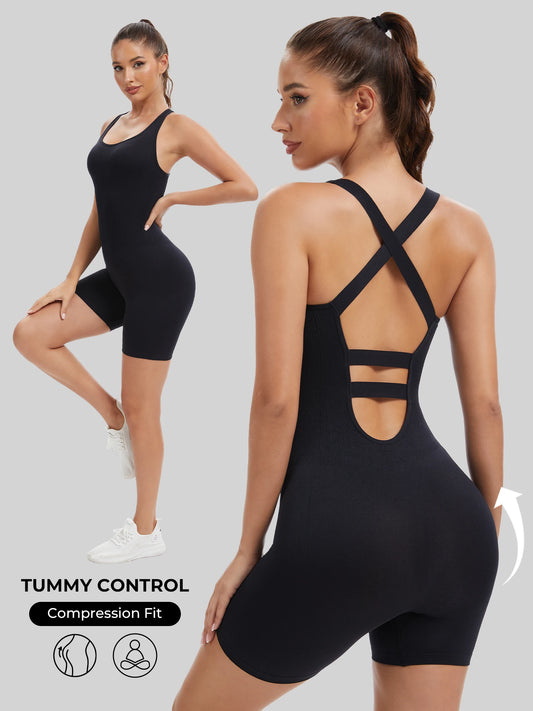 Knit Booty Lifting Bodysuit For Yoga And Quick Dry Running