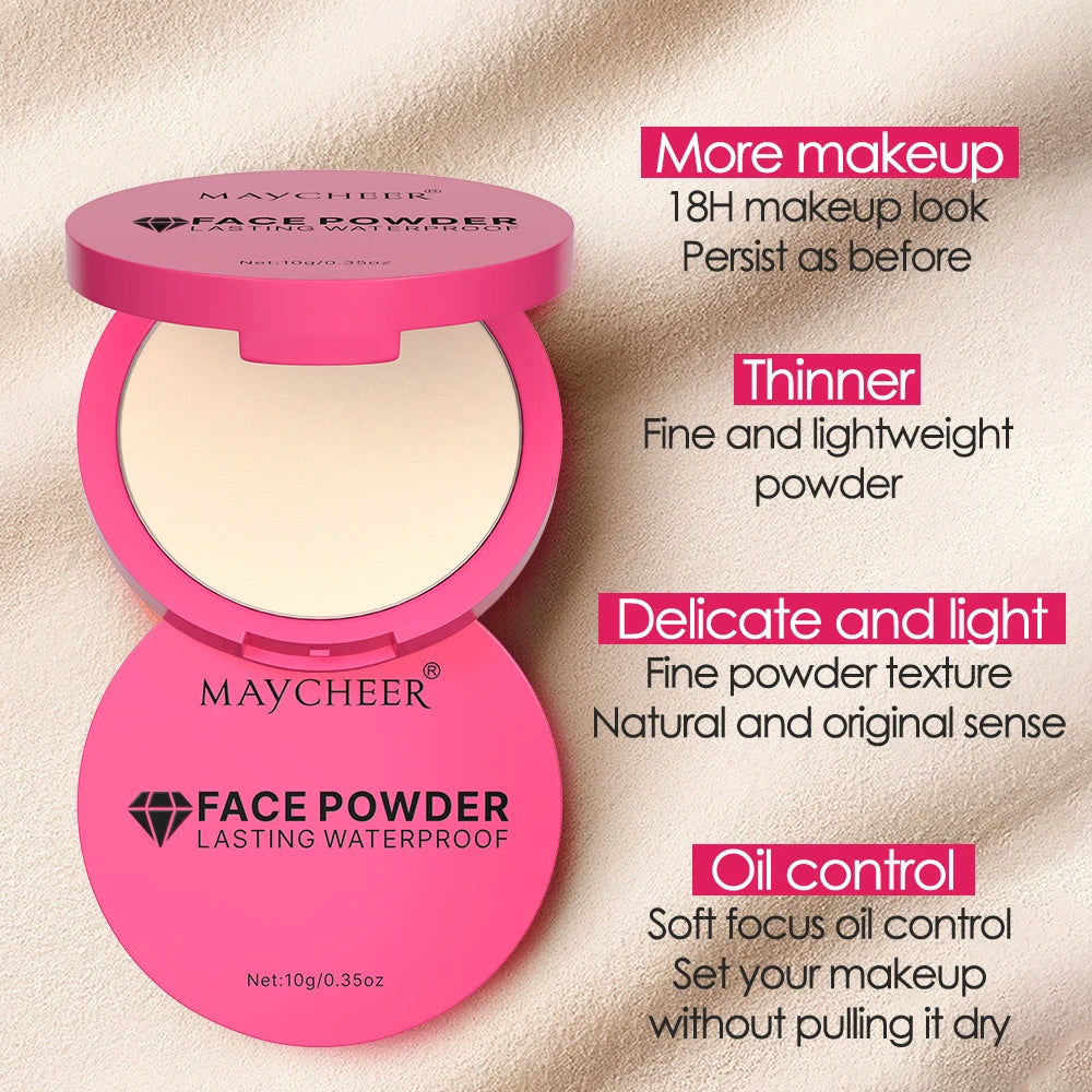 5-Color Matte Setting Powder, Controls Oil, Moisturizes, and Is Long-Lasting and Waterproof, Creating a Natural Makeup Look.