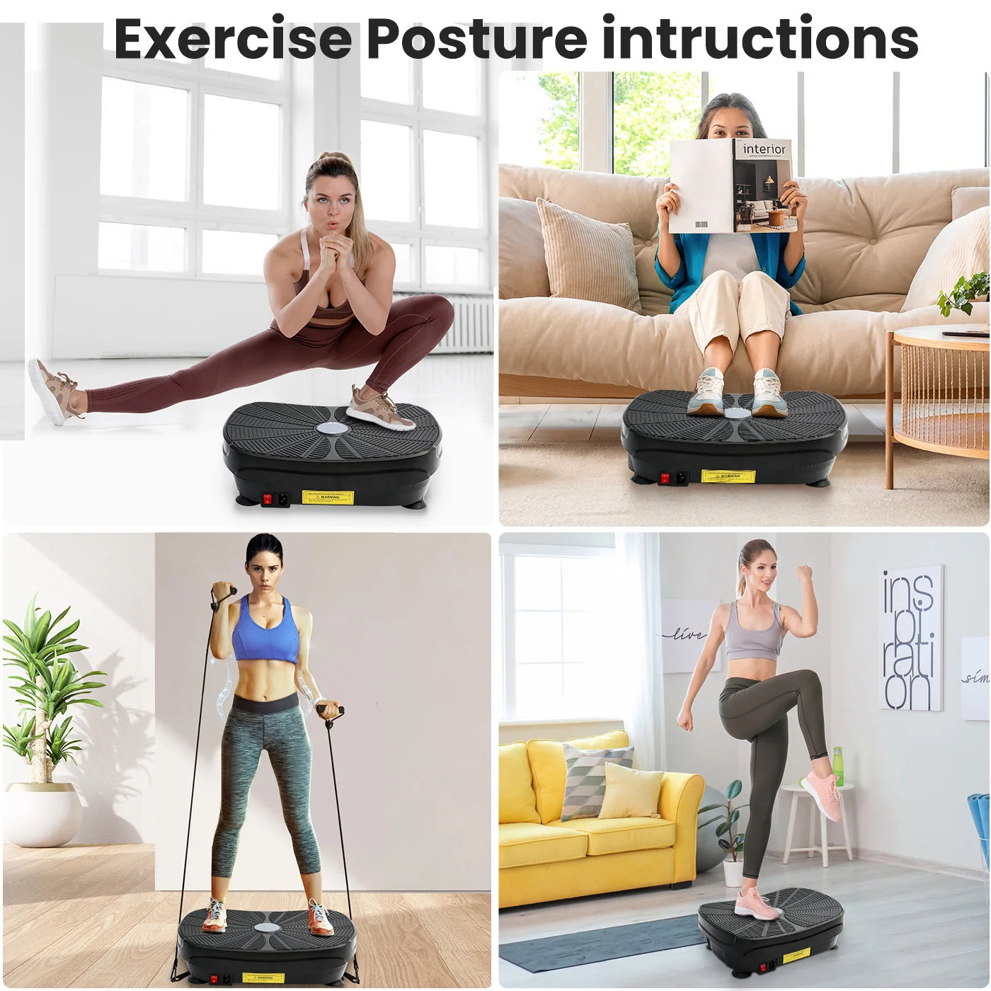Vibration Plate Exercise Machine For Whole Body Workout At Home