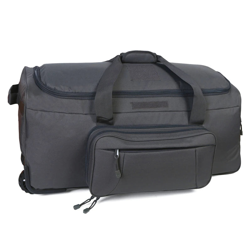 Q CN Tactical Duffel Bag Rolling Luggage for Heavy Duty Travel