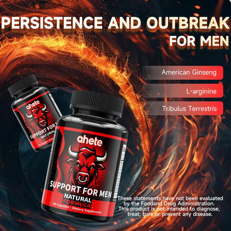 Men's Energy Supplement - Innovative Natural Formula With Maca Root, Ashwagandha, Indian Pepper & Ginseng Concentration Capsules - Louie's Joint 