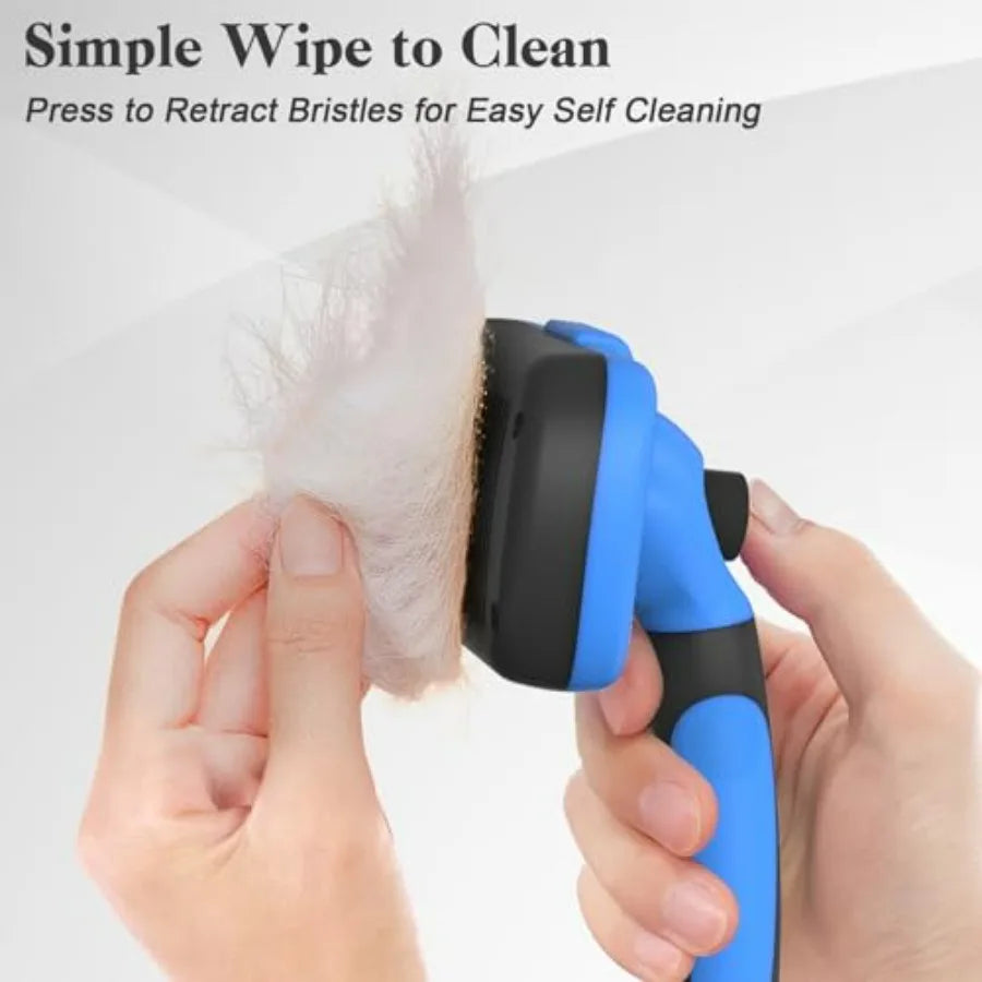 Self Cleaning Slicker Brush for Dogs and Cats Deshedding Tool