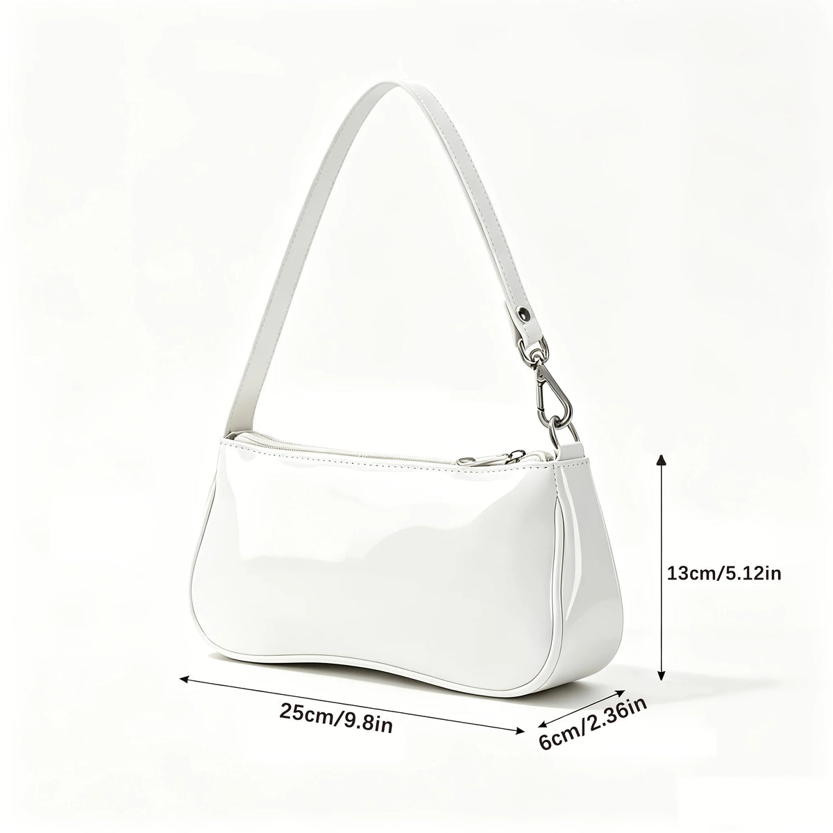 Retro Solid Color PU Leather Shoulder Bag Fashionable Women's Casual Designer Hobo Underarm Bag Handbag