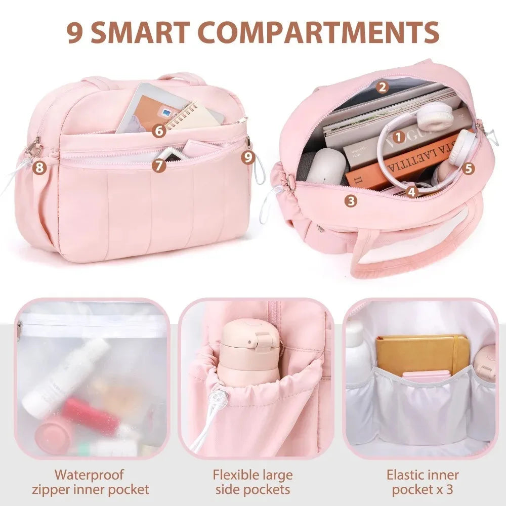 Women Travel Duffel Bag With Wet Pocket Lightweight Weekender