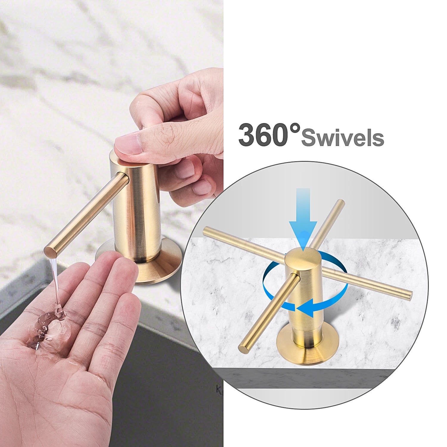 Samodra Black Liquid Soap Dispensers Brass Pump Head With 500ML PE Bottle Build in Dispenser soap For kitchen accessories - Louie's Joint 